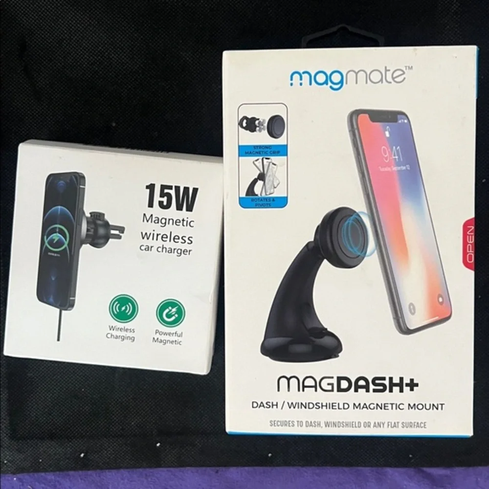 2x pack new - Black MAGSAFE Magnetic Phone Mount for Vehicles NEW